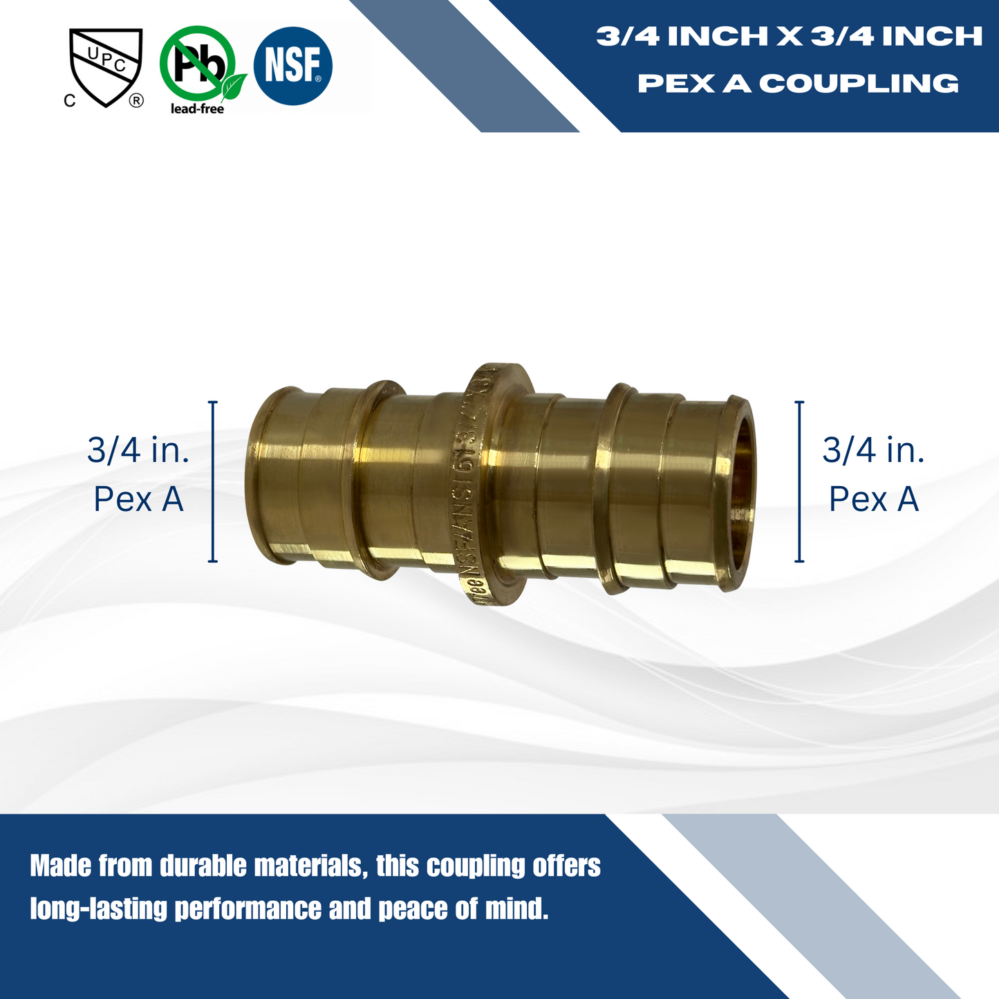 Pex-A Expansion Coupling Measuring Pex A 3/4" x 3/4" Coupling Specifically Pex A Coupling