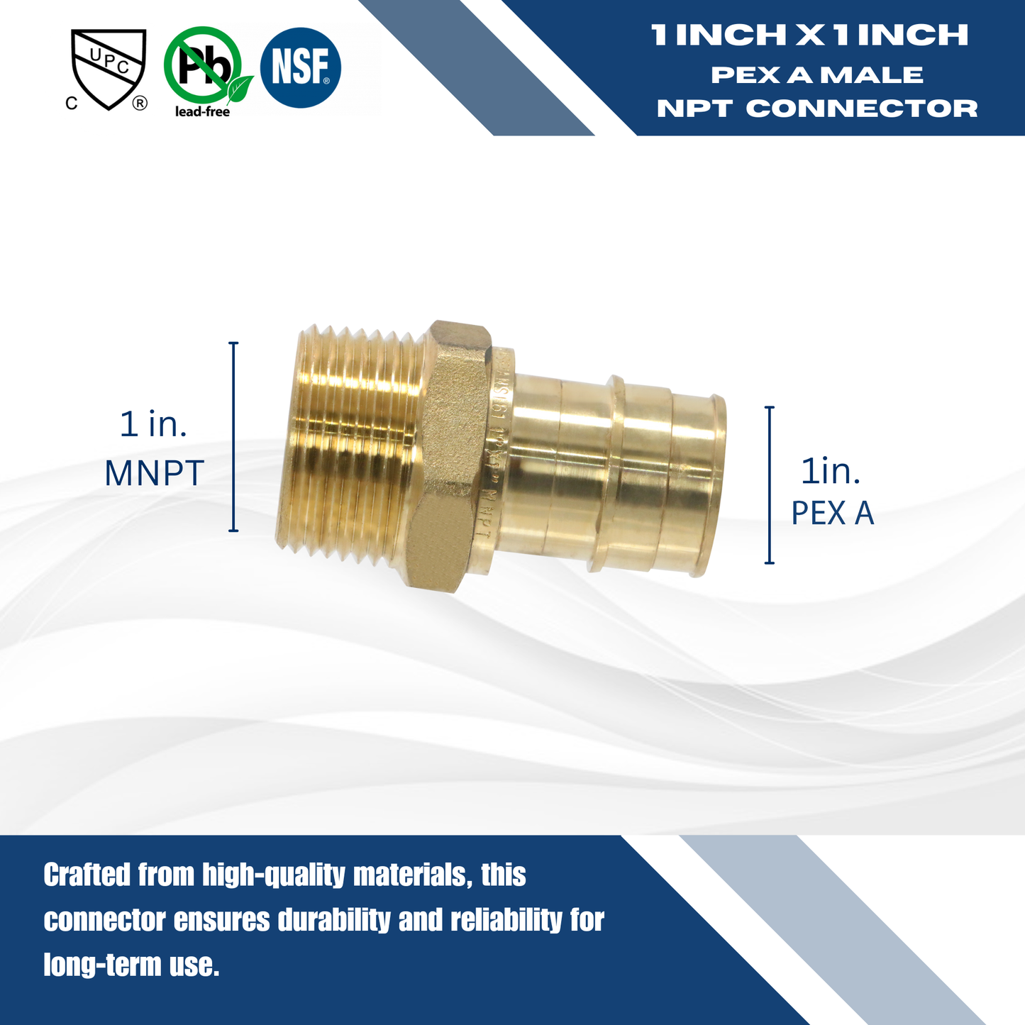 Pex-A Expansion MNPT Measuring Pex A 3/4" x 3/4" Male NPT Specifically Pex A Male NPT