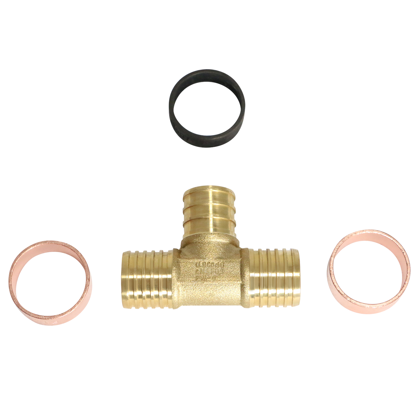 PB Pex Barb Crimp Tee Measuring PB 3/4" x 3/4" PB x 3/4" Pex Tee Specifically PB Barb Crimp Pex Tee