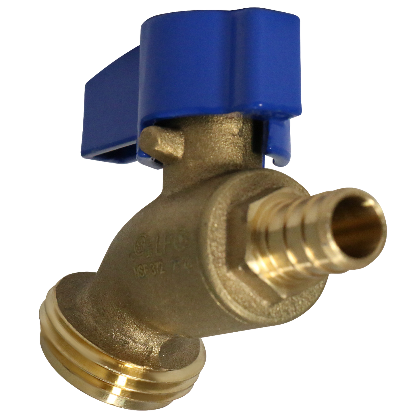 Pex Barb Crimp x GHT Hose Bibb Valve Measuring Pex Barb Crimp 1/2" x 3/4" GHT Specifically Garden Hose Valve