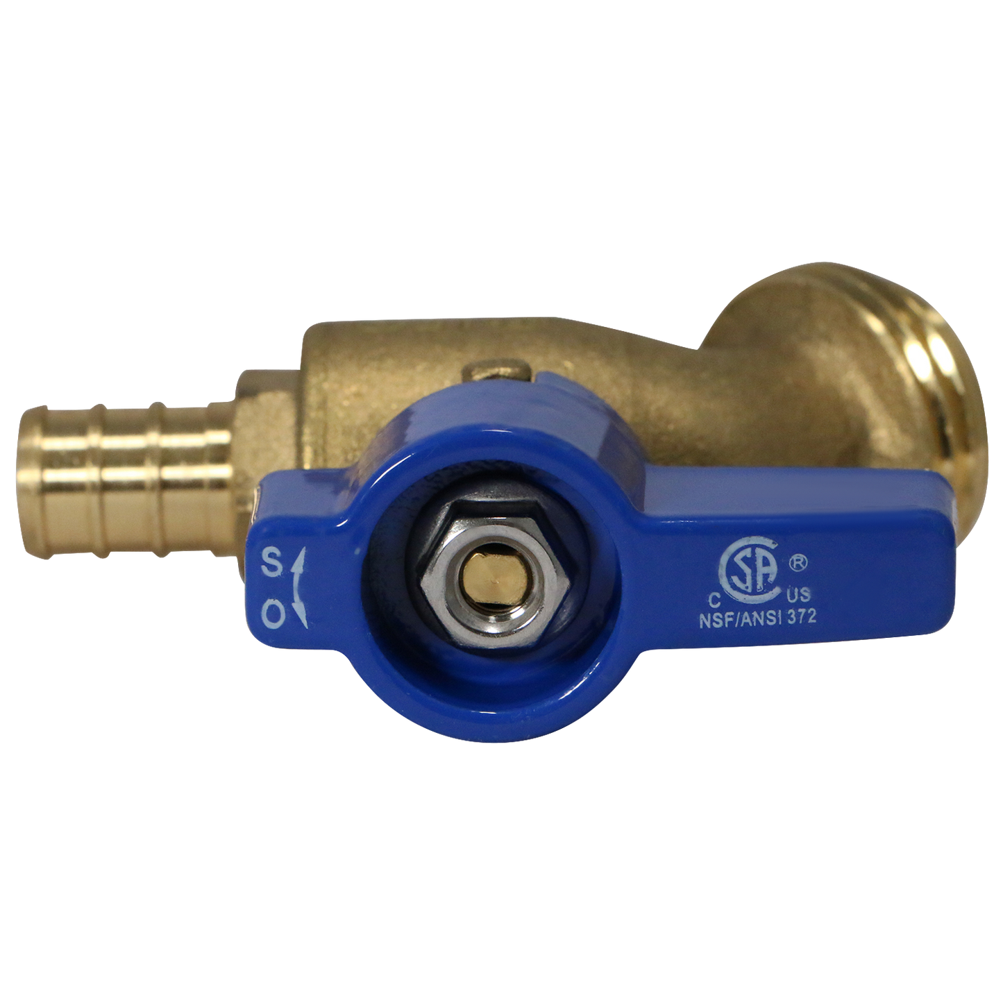 Pex Barb Crimp x GHT Hose Bibb Valve Measuring Pex Barb Crimp 1/2" x 3/4" GHT Specifically Garden Hose Valve