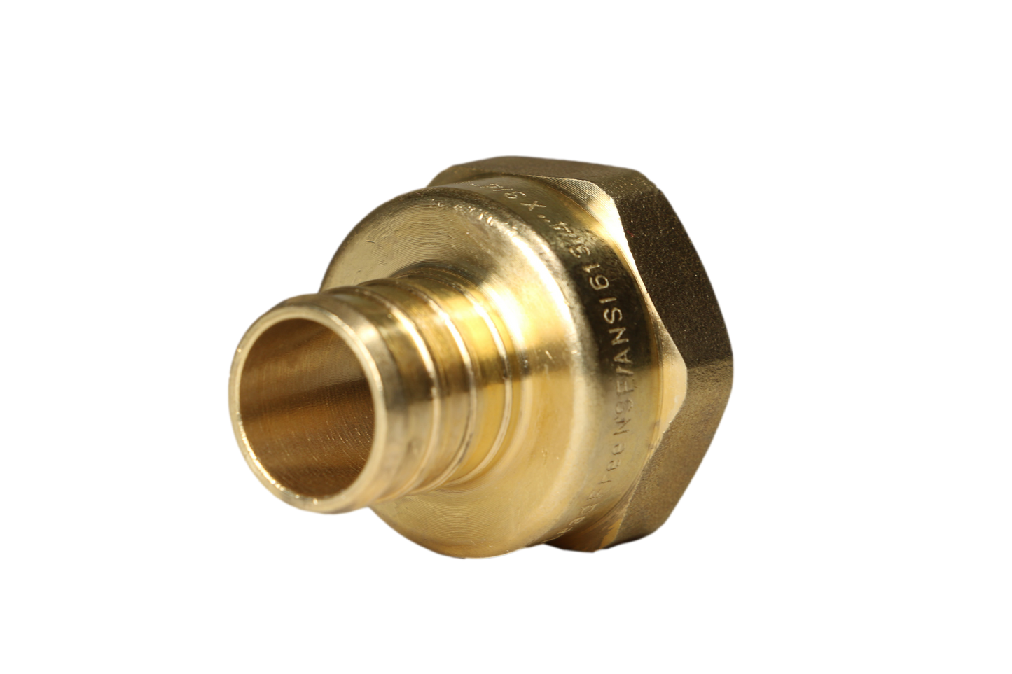 Pex Barb Crimp Female NPT Adapter Measuring Barb Crimp Pex 3/4" X 3/4" FEMALE NPT ADAPTER Specifically Barb Crimp Pex Female NPT Adapter