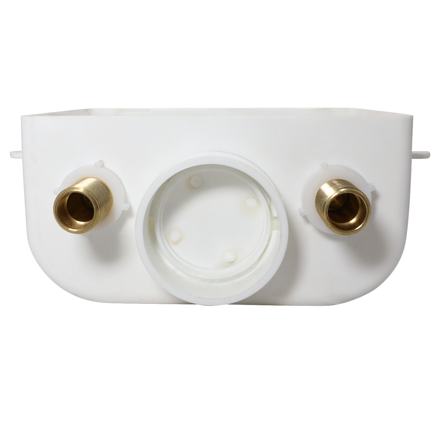 1 Pc Premium Washing Machine Outlet Box with Center Drain 1/2 Inch MIP / Sweat x 3/4 inch MHT Premium Washing Machine Outlet Box – 1/2" MIP/Sweat x 3/4" MHT White with Hammer Arrestor Measuring 1/2" MIP x 3/4 MHT Specifically washing machine outletwashing machine outlet