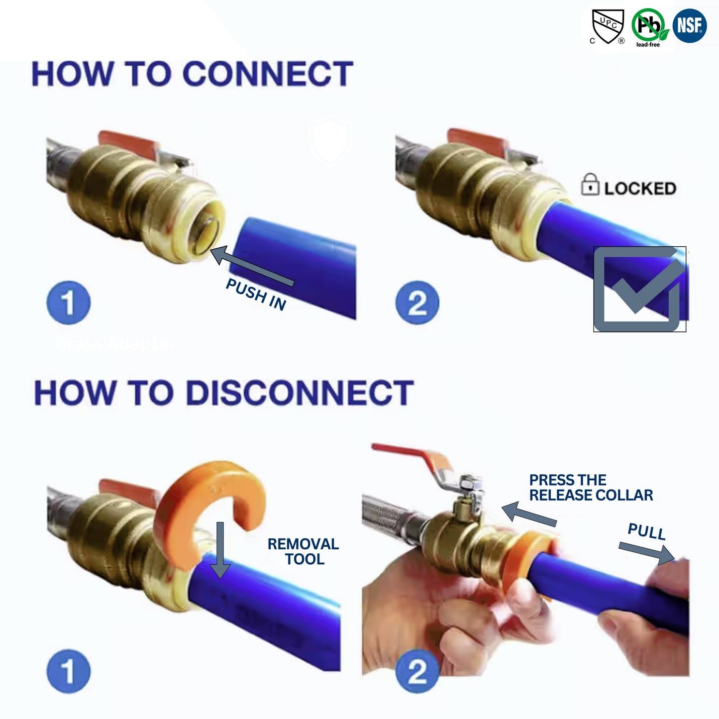 1 Inch PVC Push Fit Slip Coupling Measuring 1" Specifically Push Fit Slip CouplingPush Fit PVC to CTS Tee