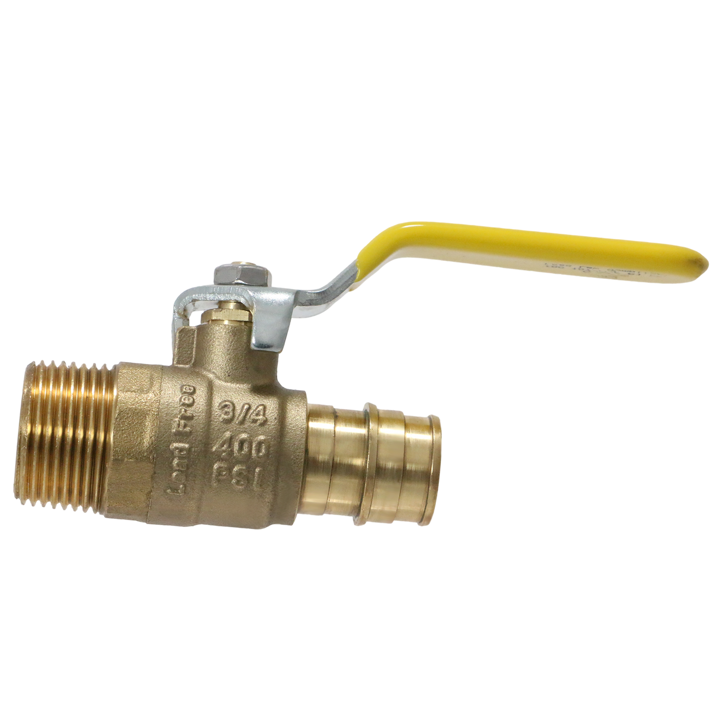 Pex-A Expansion MNPT Ball Valve Measuring Pex A 3/4" x 3/4" Male NPT Ball Valve Specifically Pex A Male NPT Ball Valve