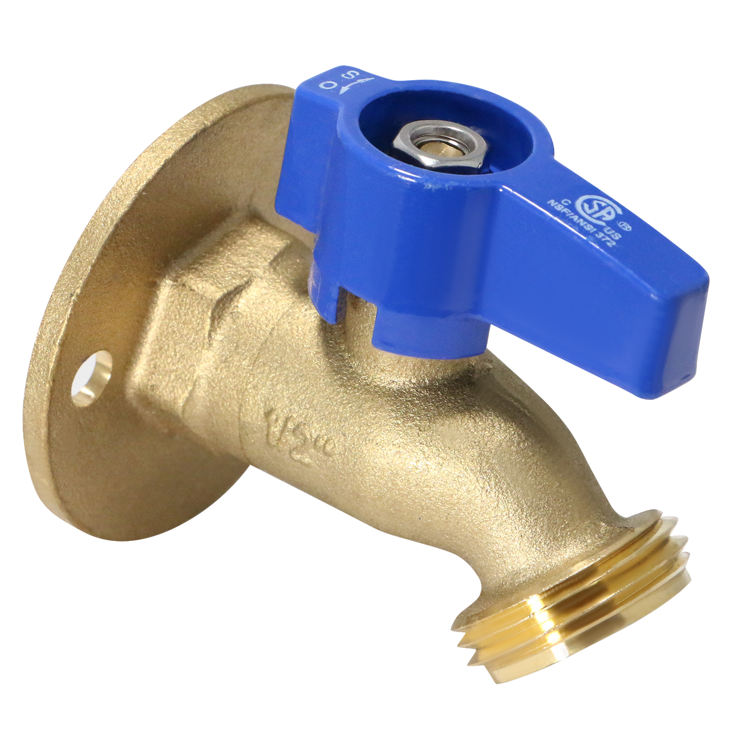 1/2" FPT x 3/4" GHT 1/4 Turn Hose Bibbs with Flange 1" CTS x 1" CTS x 1" PVC Push Fit Tee Push To Connect Tee Measuring 1/2" FPT x 3/4" GHT Specifically Hose BibbPush Fit PVC to CTS Tee