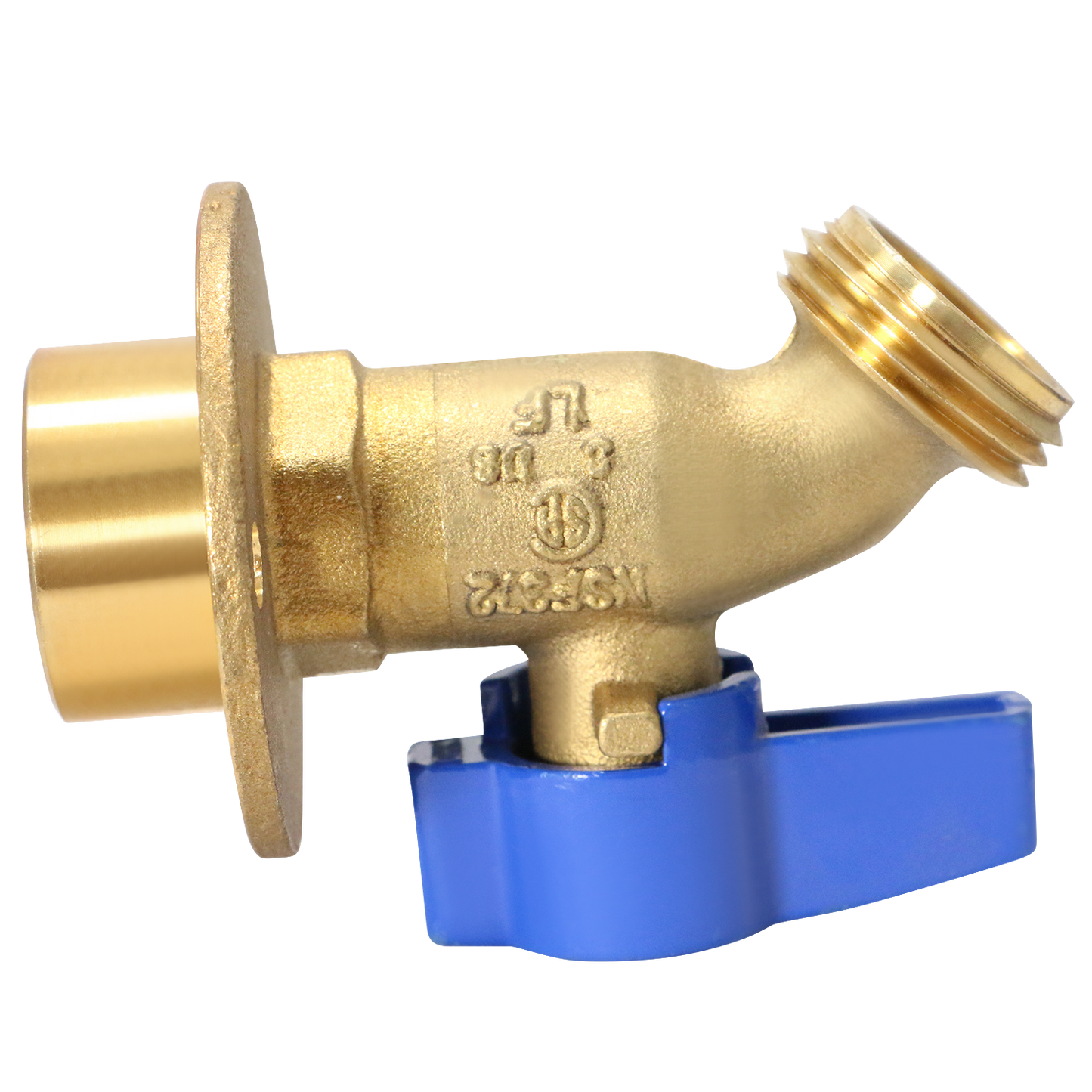 3/4 in FPT x 3/4 in GHT 1/4 Turn Hose Bibbs with Flange Measuring 3/4 inch x 3/4 inch Specifically Hose Bibb