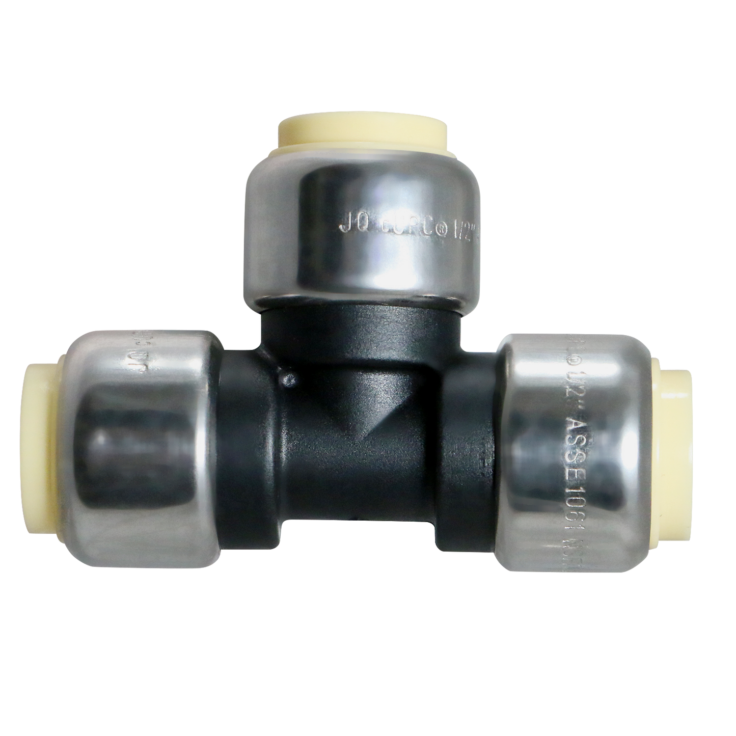 1/2" Push Fit Tee Push To Connect Tee PPSU Plastic 1/2" Push Fit Female Adapter Push To Connect Adapter PPSU Plastic Measuring 1/2" Specifically Push Fit Plastic TeePush Fit Plastic Adapter