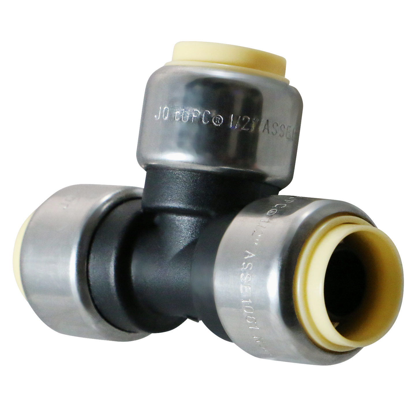 1/2" Push Fit Tee Push To Connect Tee PPSU Plastic 1/2" Push Fit Female Adapter Push To Connect Adapter PPSU Plastic Measuring 1/2" Specifically Push Fit Plastic TeePush Fit Plastic Adapter