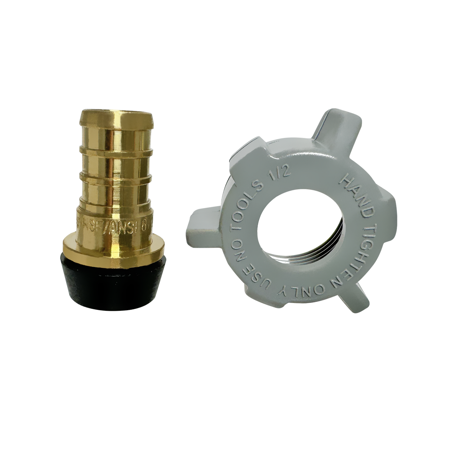 Pex x FNPT Swivel Adapter Measuring Pex B 1/2" x 1/2" FNPT Swivel Specifically Pex Barb Crimp FNPT