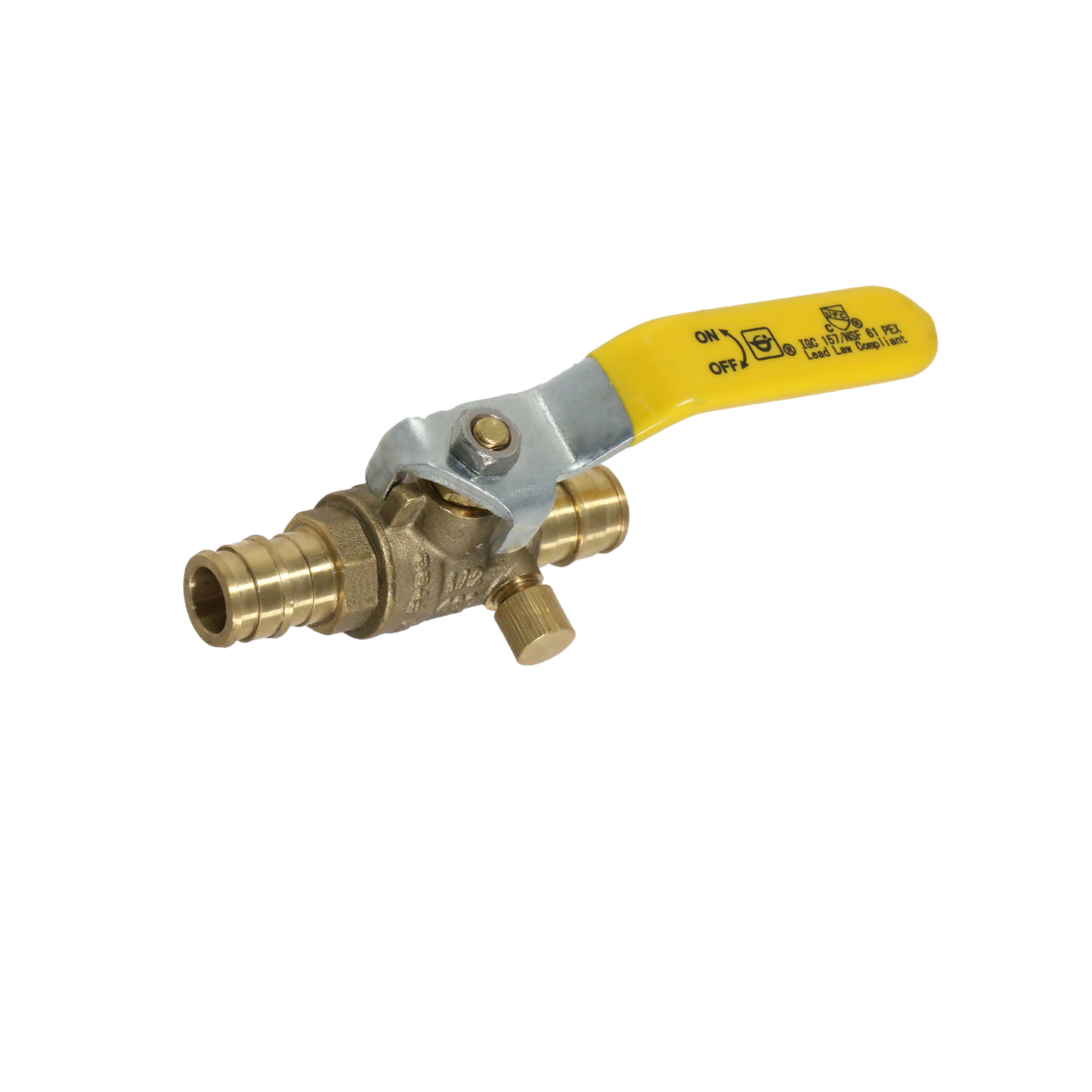 Pex-A Expansion Ball Valve with Drain Measuring Pex A 1/2" x 1/2" Ball Valve with Drain Specifically Pex A Ball Valve with Drain