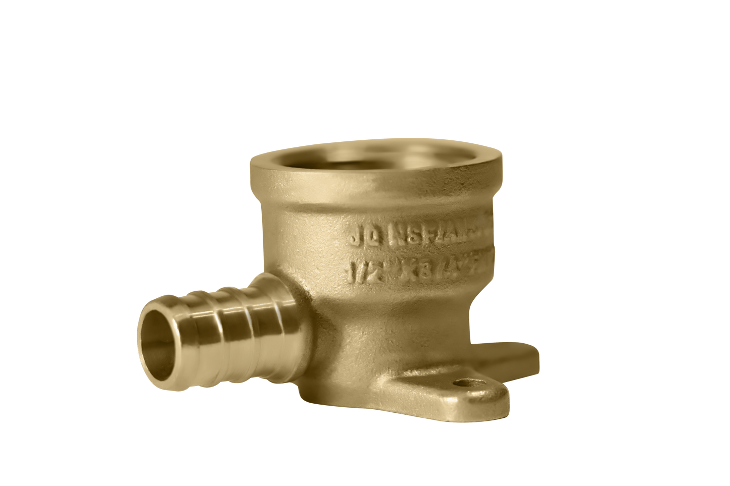 Measuring 3/4 inch Pex B x 1/2 inch FNPT Elbow Drop Ear Specifically