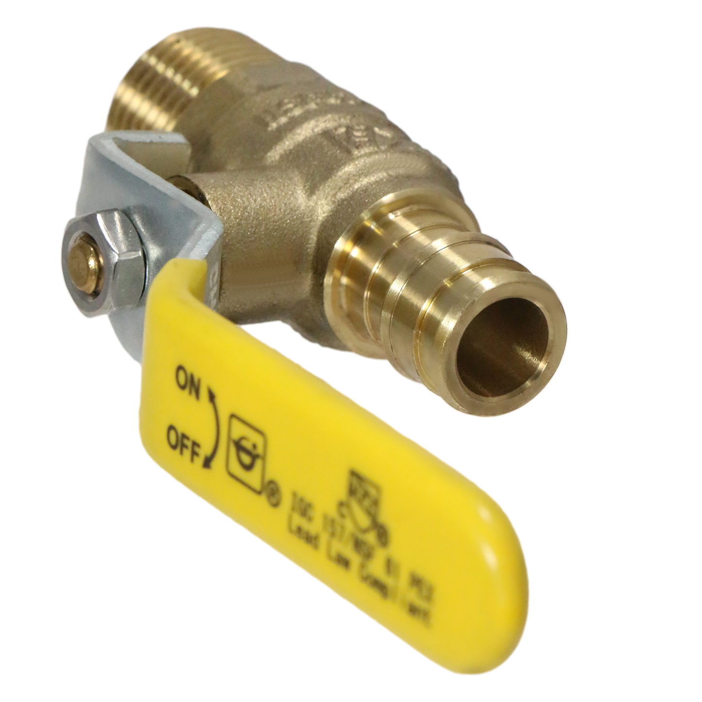 Pex-A Expansion MNPT Ball Valve Measuring Pex A 1/2" x 1/2" Male NPT Ball Valve Specifically Pex A Male NPT Ball Valve