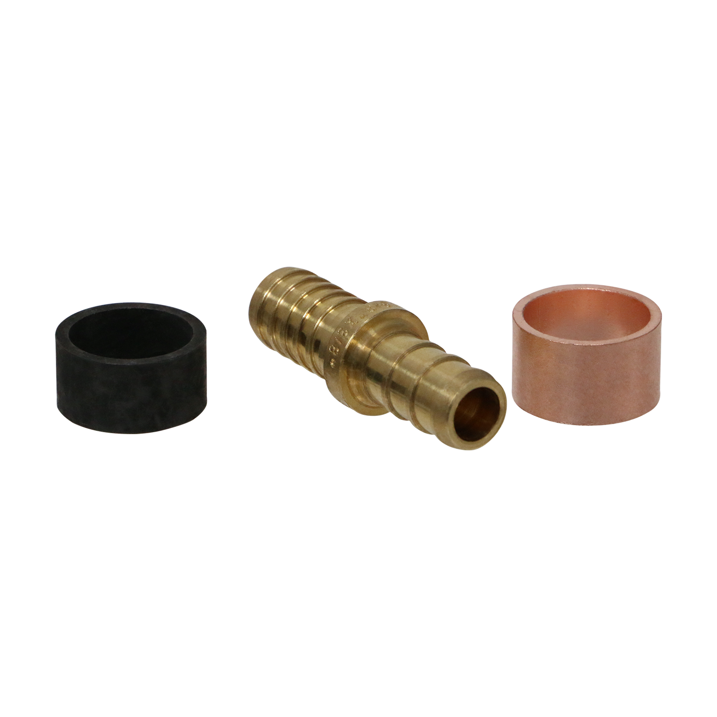 Pex PB (polybutylene) Slicing coupling with ring Measuring Pex 3/8" x 3/8" PB (polybutylene) Slicing coupling with ring Specifically Pex PB Slicing Coupling with Ring