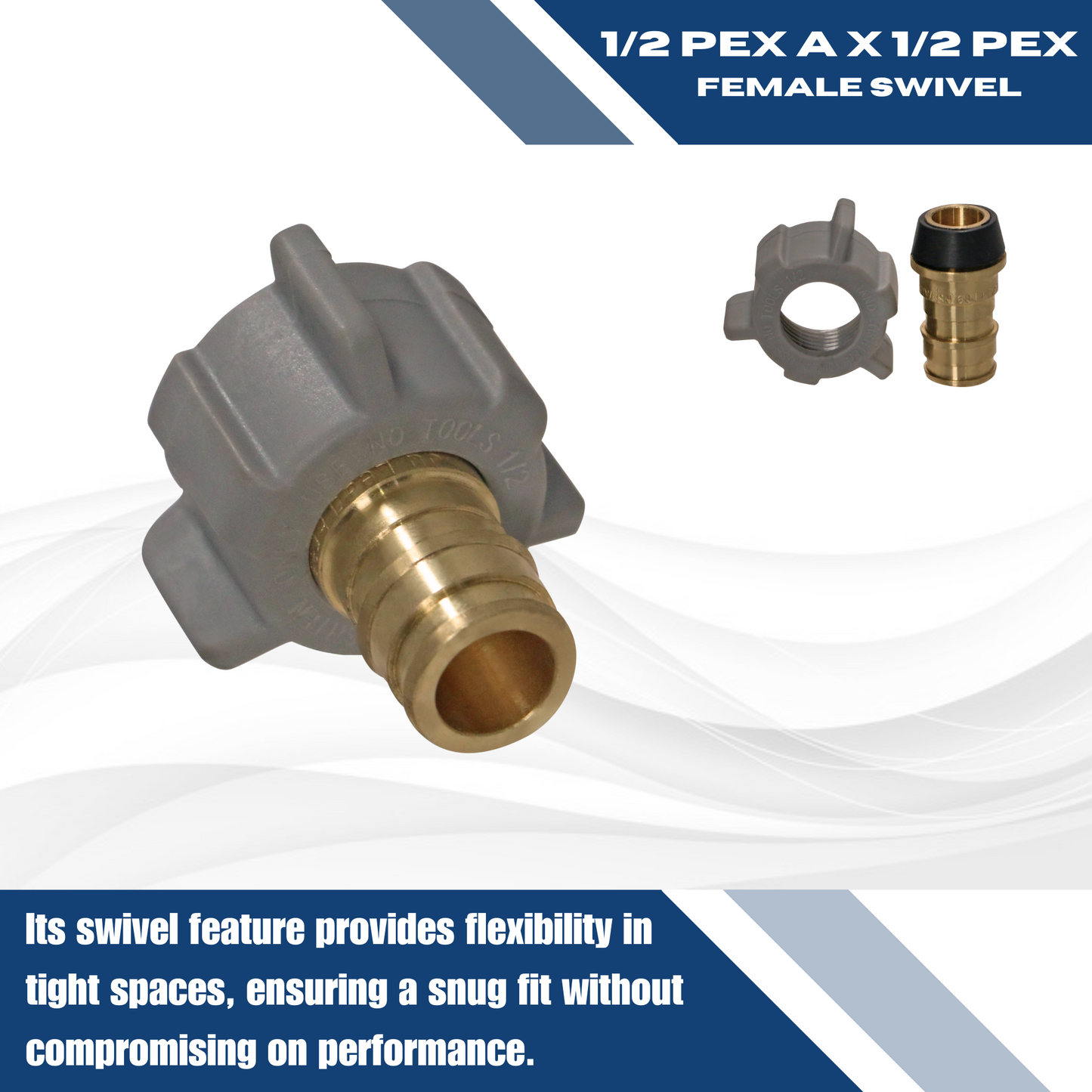 Pex A Expansion FNPT Swivel Measuring 1/2" Specifically Pex A Expansion FNPT