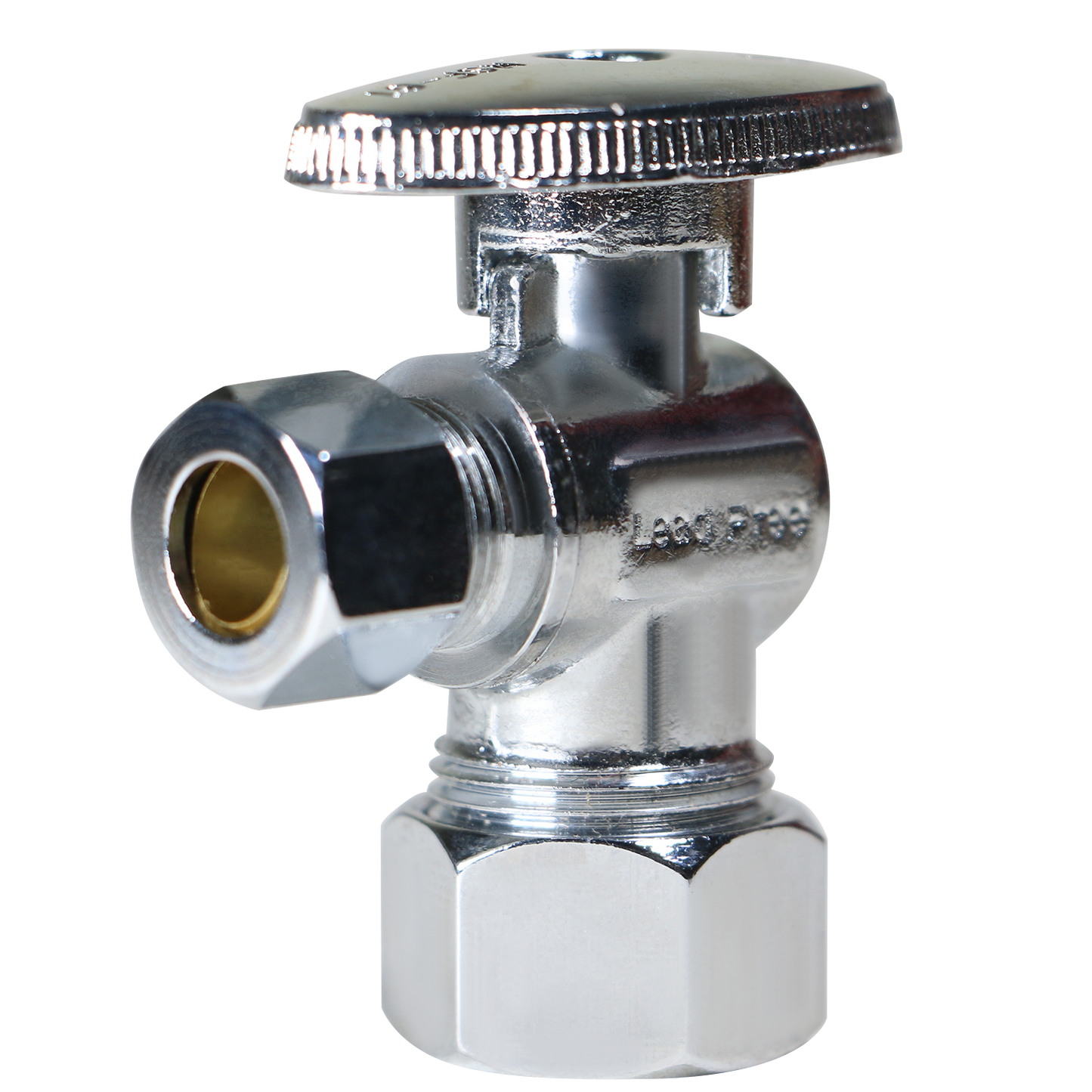 OD Compression Angle Valve Measuring 5/8 Inch OD Compression x 3/8 OD Compression Angle Valve Specifically OD Compression Angle Valve