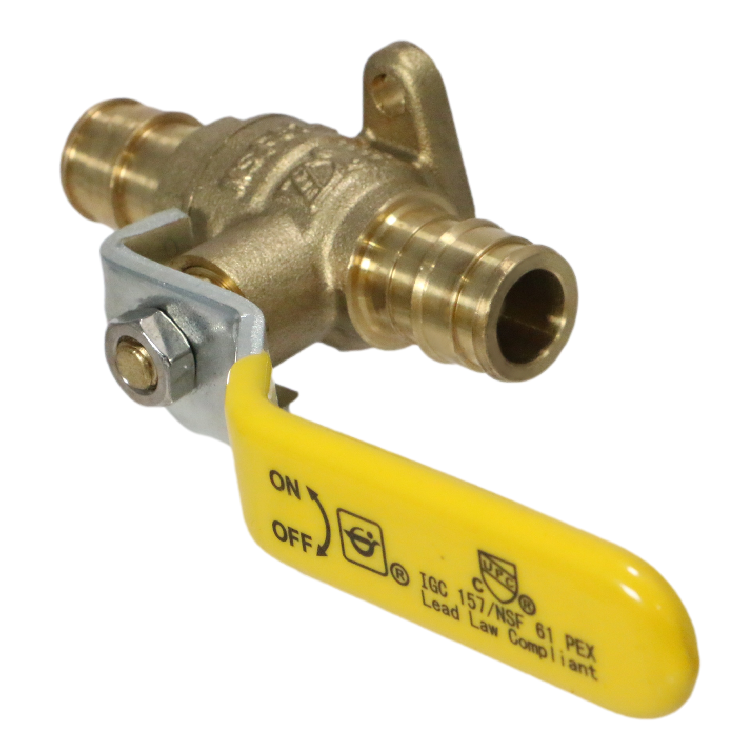 Pex-A Expansion Ball Expansion Valve with Drop Ear Measuring Pex A 1/2" x 1/2" Ball Valve with Drop Ear Specifically Pex A Ball Valve with Drop Ear
