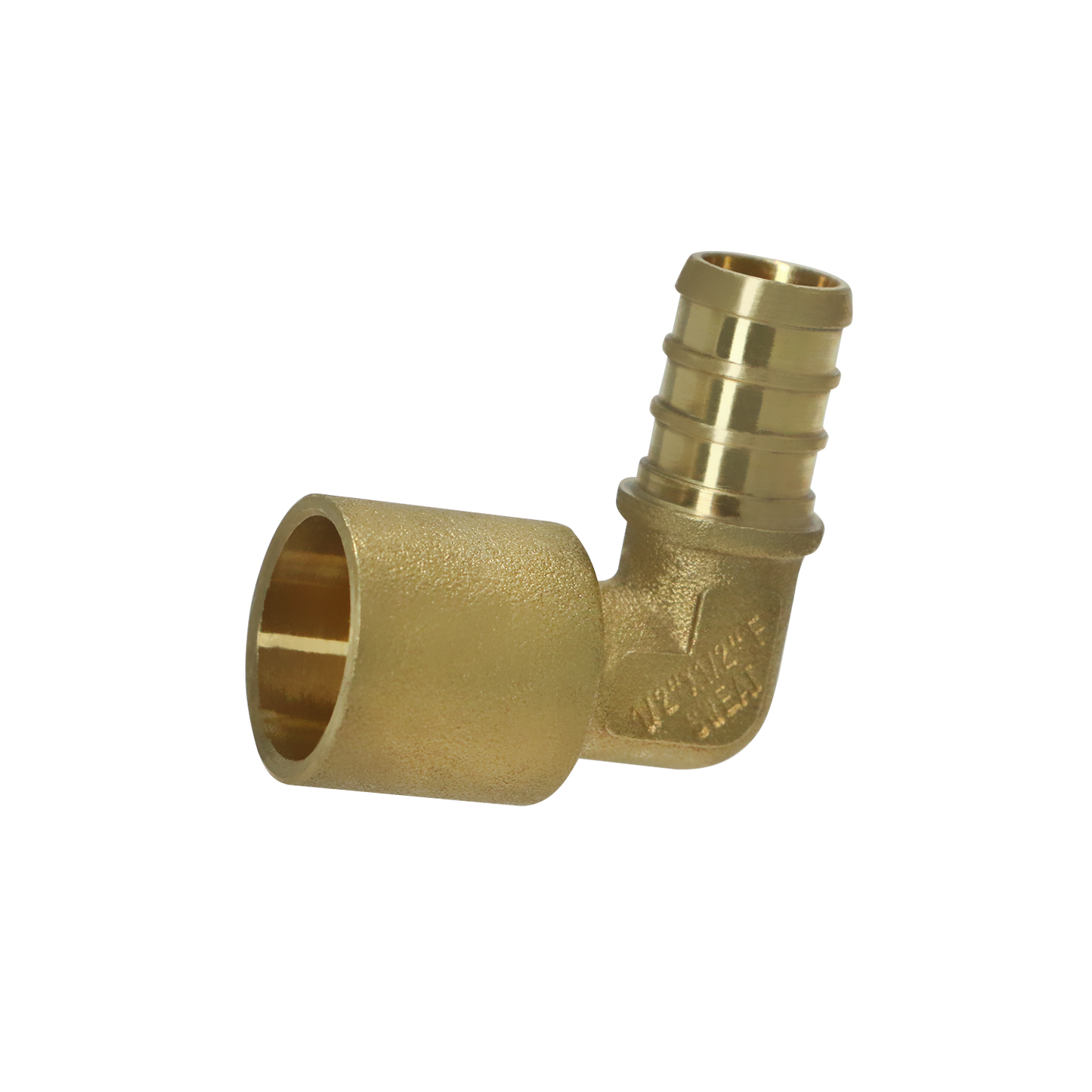 Pex Barb Crimp x Female Sweat Elbow Adapter Measuring Pex B 1/2" x 1/2" Female Sweat Adapter Elbow Specifically Pex Barb Crimp Female Sweat Adapter Elbow