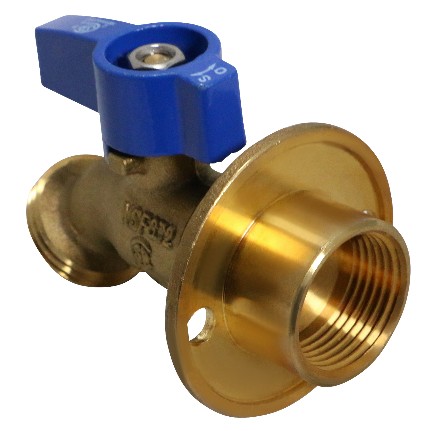 3/4 in FPT x 3/4 in GHT 1/4 Turn Hose Bibbs with Flange Measuring Specifically Hose Bibb