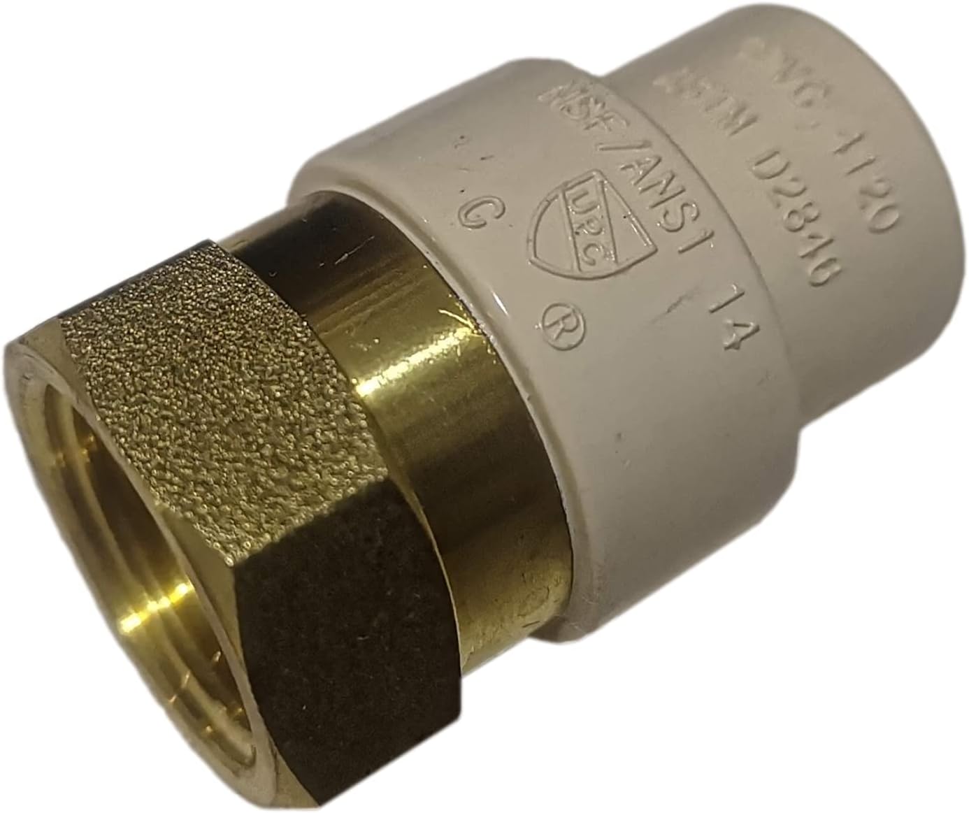 1/2 Inch CPVC x 1/2 Inch FNPT Transition Coupling