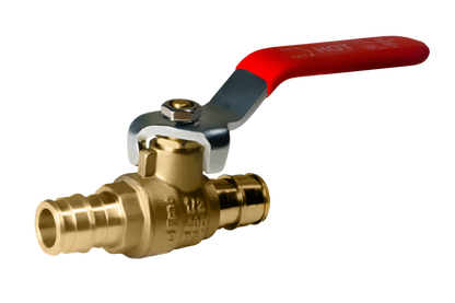  Pex-A Expansion Ball Valve Hot (Red) and Cold (Blue) Measuring Pex A 1/2" x 1/2" Ball Valve Cold (Blue) Specifically Pex A Ball Valve Hot (Red Handle)