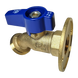 1/2 Inch FPT x 3/4 Inch MHT 1/4 Turn Hose Bibb Valve with Flange