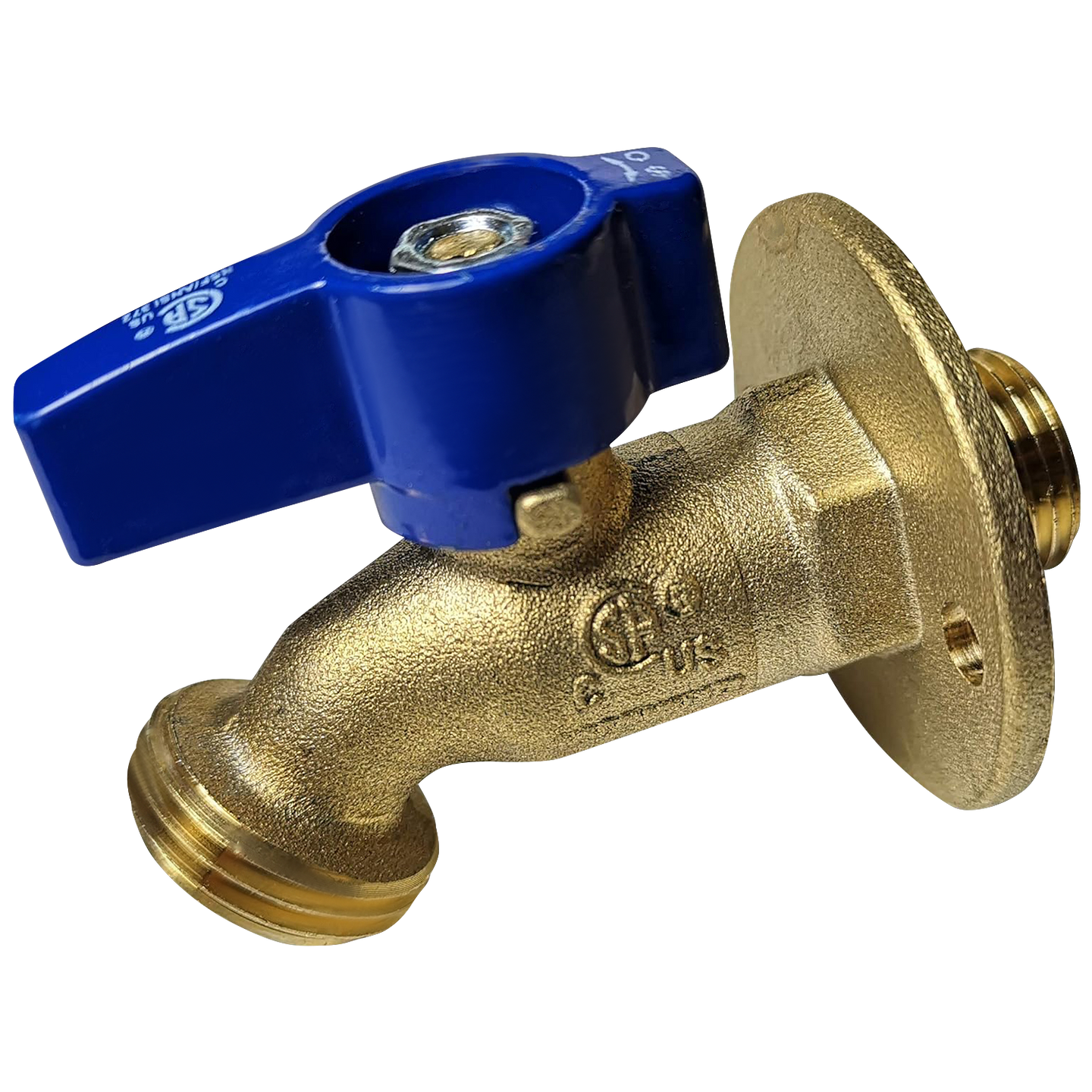 1/2 Inch Male Sweat x 3/4 Inch GHT Hose Bibbs with Flange