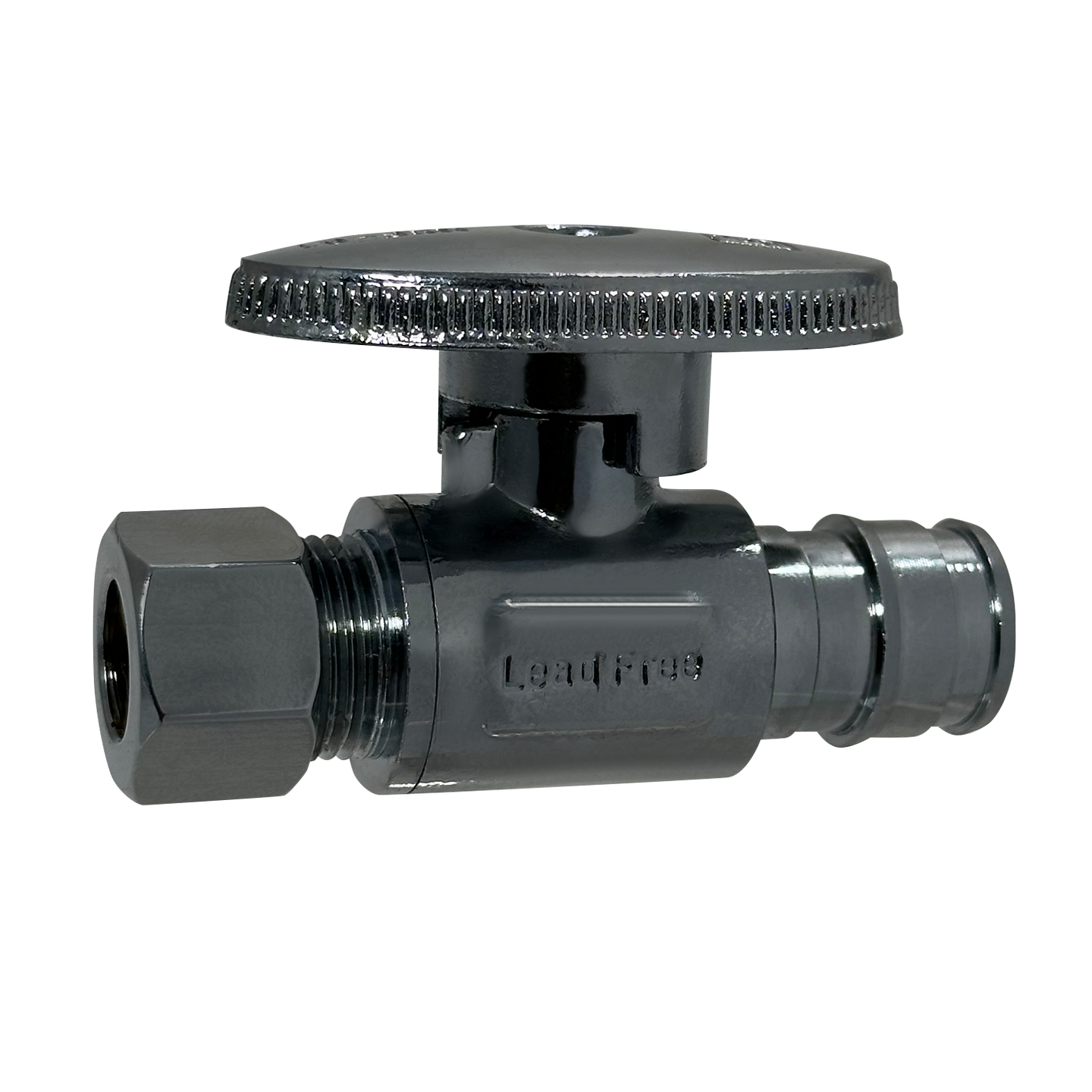 Pex-A Expansion 1/2 Inch x 3/8 Inch OD Compression Straight Stop Valve