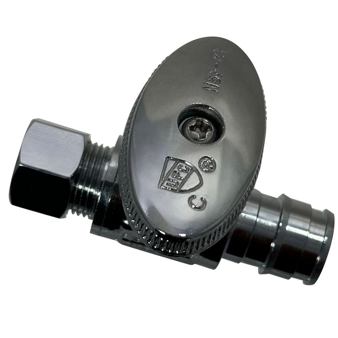 Pex-A Expansion 1/2 Inch x 3/8 Inch OD Compression Straight Stop Valve