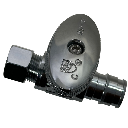 Pex-A Expansion 1/2 Inch x 3/8 Inch OD Compression Straight Stop Valve