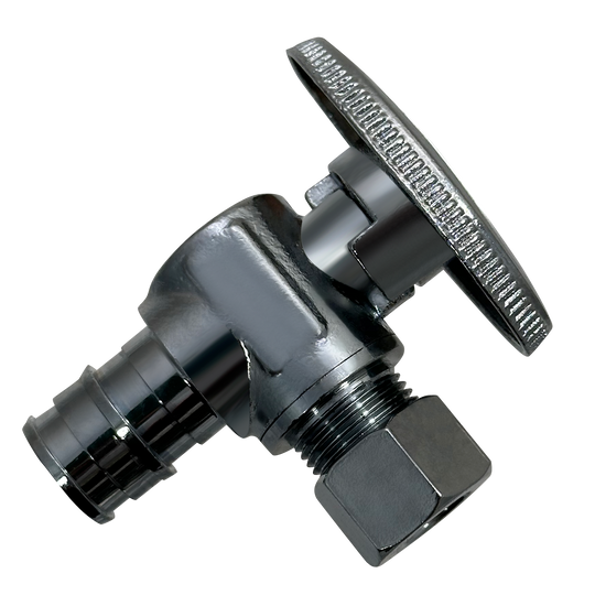 Pex-A Expansion 1/2 Inch x 3/8 Inch OD Compression Angle Stop Valve