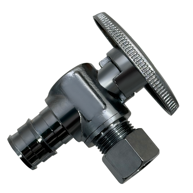 Pex-A Expansion 1/2 Inch x 3/8 Inch OD Compression Angle Stop Valve