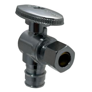 Pex-A Expansion 1/2 Inch x 3/8 Inch OD Compression Angle Stop Valve