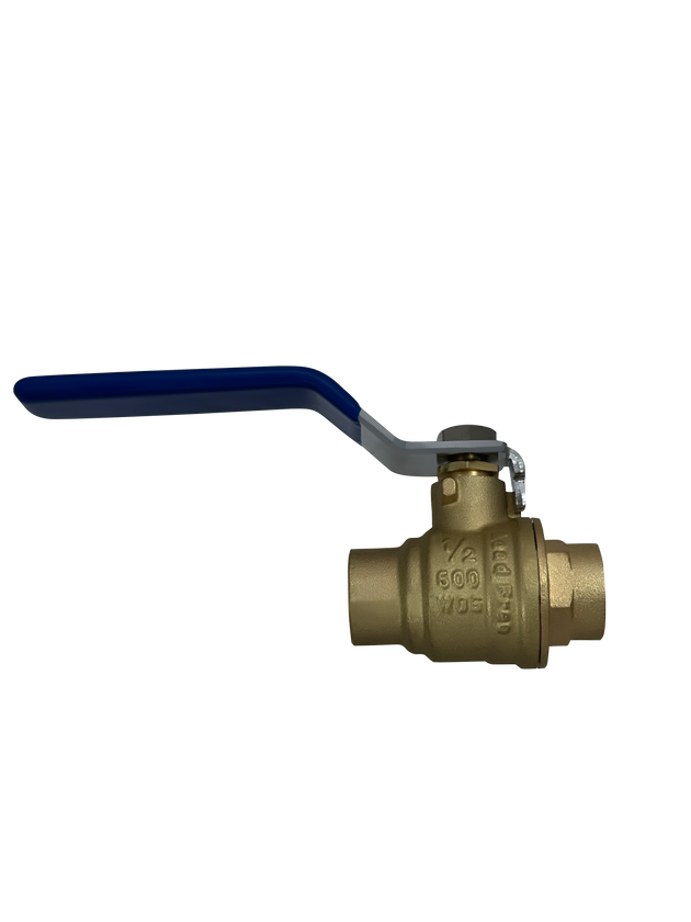 1/2 Inch Brass Sweat Shut Off Ball Valve