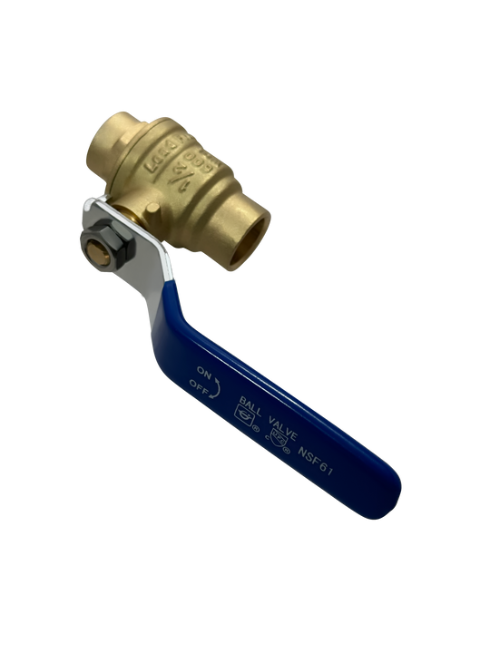 1/2 Inch Brass Sweat Shut Off Ball Valve