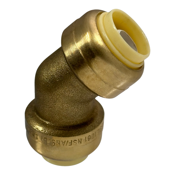 Push-to-Connect 1/2 Inch x 1/2 Inch 45 Degree Elbow