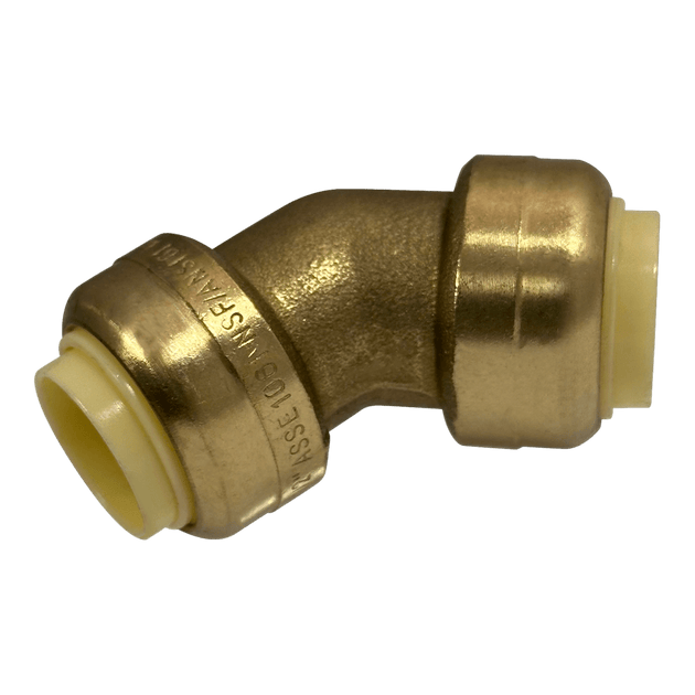 Push-to-Connect 1/2 Inch x 1/2 Inch 45 Degree Elbow