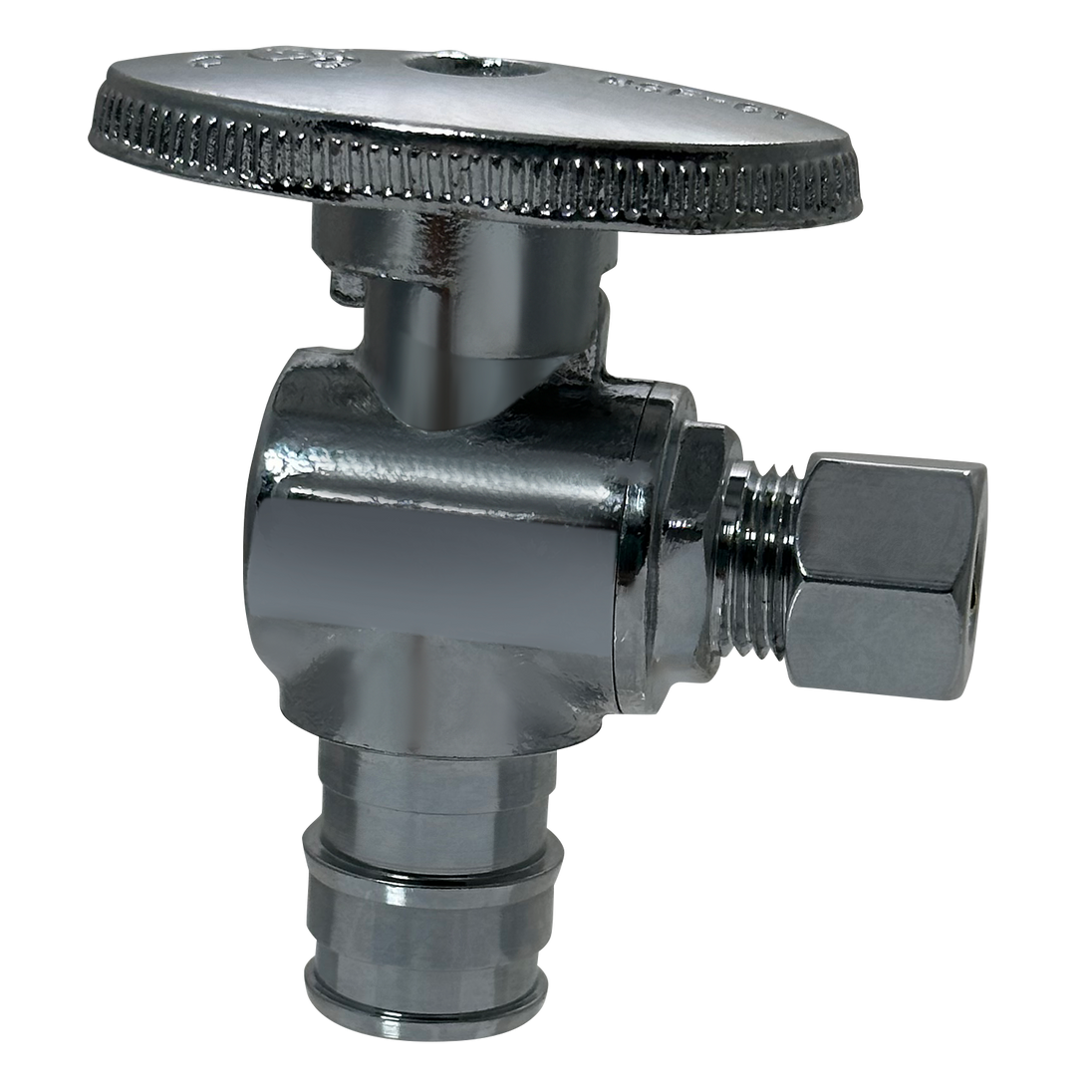 Pex-A Expansion 1/2 Inch x 1/4 Inch OD Compression Angle Stop Valve