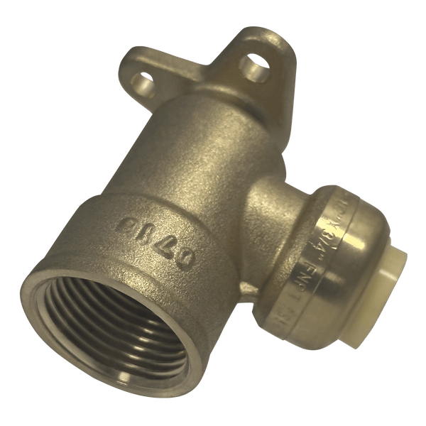 1/2 x 3/4 inch Push-to-Connect Female Elbow with Drop Ear