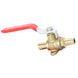 1/2 Inch PEX-B Barb Ball Valve With Drop Ear Red
