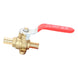 1/2 Inch PEX-B Barb Ball Valve With Drop Ear Red
