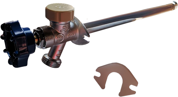 1/2 Inch Male NPT x 3/4 Inch GHT Valves Anti-Siphon Frost Free Sillcock 10 Inch Long