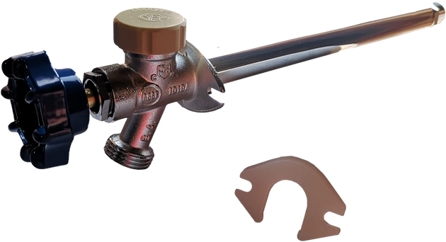 1/2 Inch Male NPT x 3/4 Inch GHT Valves Anti-Siphon Frost Free Sillcock 10 Inch Long