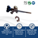1/2 Inch Pex-A Expansion x 3/4 Inch GHT Valves Anti-Siphon Frost Free Sillcock 10 Inch Long