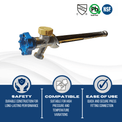 1/2 Inch Push-to-Connect x 3/4 Inch GHT Valves Anti-Siphon Frost Free Sillcock 10 Inch Long,
