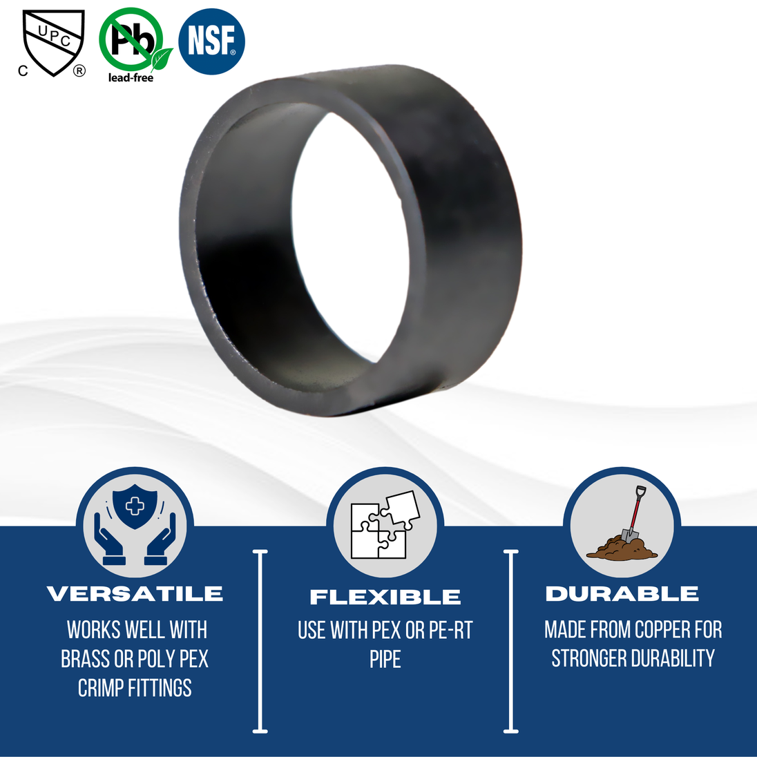 1/2 Inch Copper PEX-B Barb ring