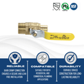 3/4 inch PEX-B Barb x 3/4 inch Male Ball Valve