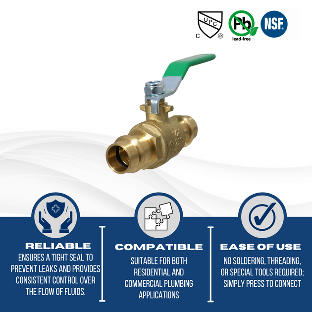 1/2 Inch Press Ball Valve