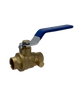 1/2 Inch Brass Sweat Shut Off Ball Valve with Drain, 600 WOG (Water, Oil Gas)