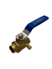1/2 Inch Brass Sweat Shut Off Ball Valve with Drain, 600 WOG (Water, Oil Gas)